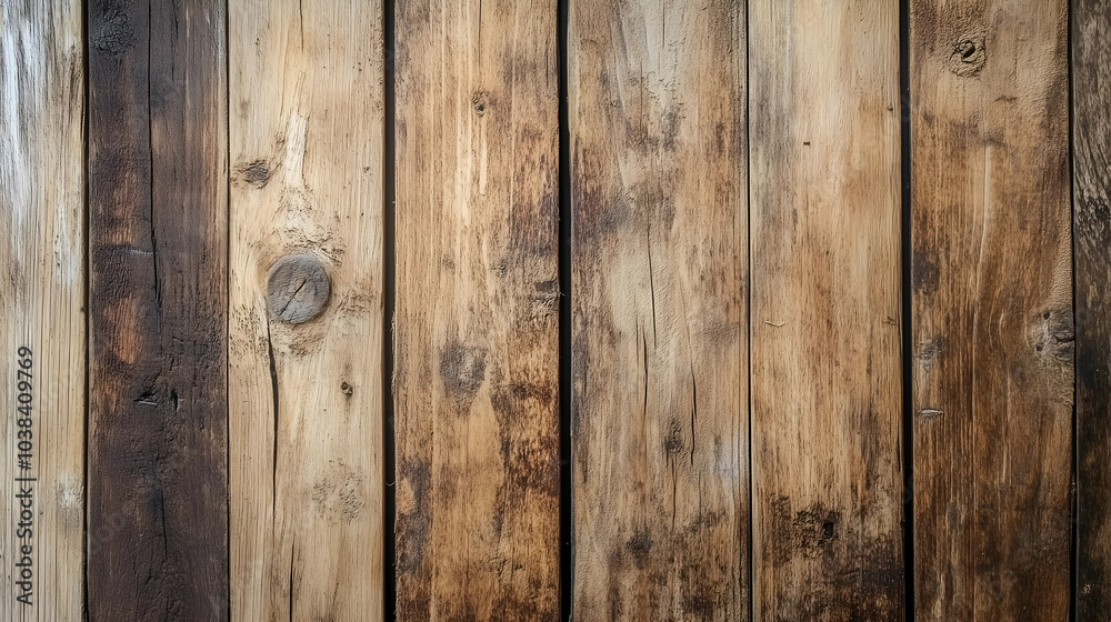 Naklejka premium Old brown rustic dark grunge wooden timber wall or floor or table texture - wood background banner.. 