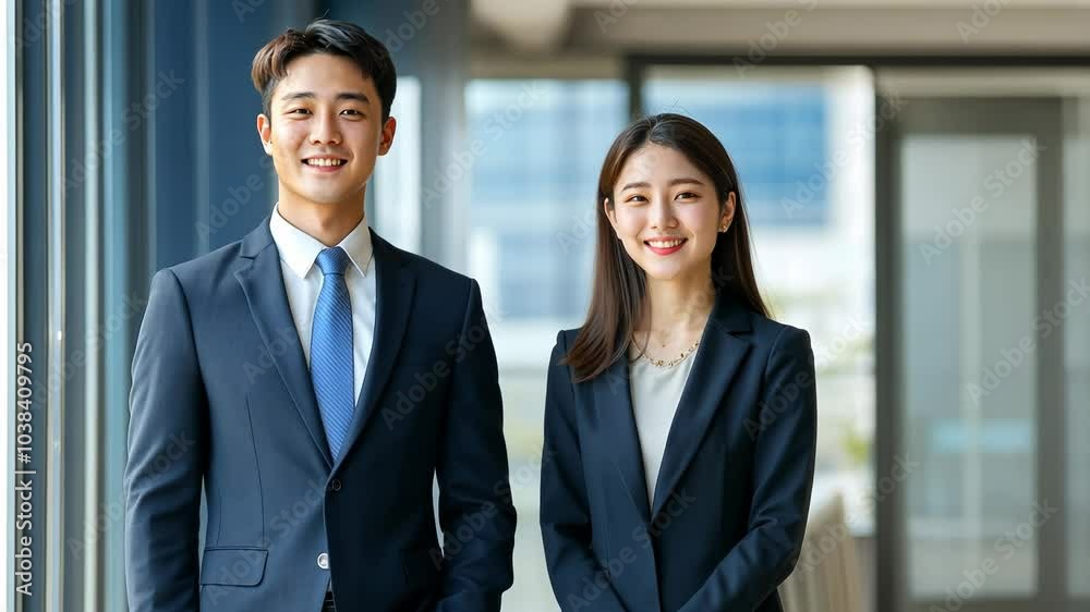 Professional Business Colleagues Smiling Professional Business Colleagues Smiling
