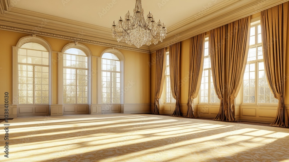 Spacious 3D Render of Elegant Interior Design Spacious 3D Render of Elegant Interior Design
