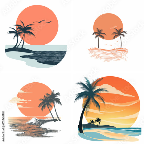 sunset beachside palm trees clipart of beach scene red sunset beach sunset beach California sunset