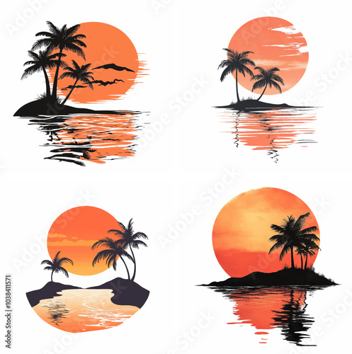 sunset beachside palm trees clipart of beach scene red sunset beach sunset beach California sunset