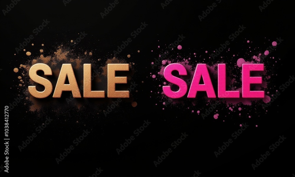 Creative 3D SALE text with abstract paint splashes, ideal for eye-catching discount ads. Creative 3D SALE text with abstract paint splashes, ideal for eye-catching discount ads.