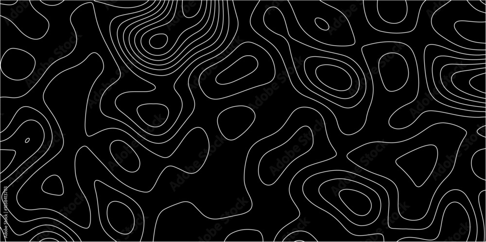 Abstract lines background. Contour maps. Vector illustration. The stylized height of the topographic map contour in lines and contours isolated on transparent. technology topo landscape grid map text