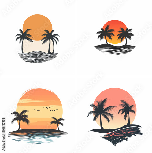 sunset beachside palm trees clipart of beach scene red sunset beach sunset beach California sunset