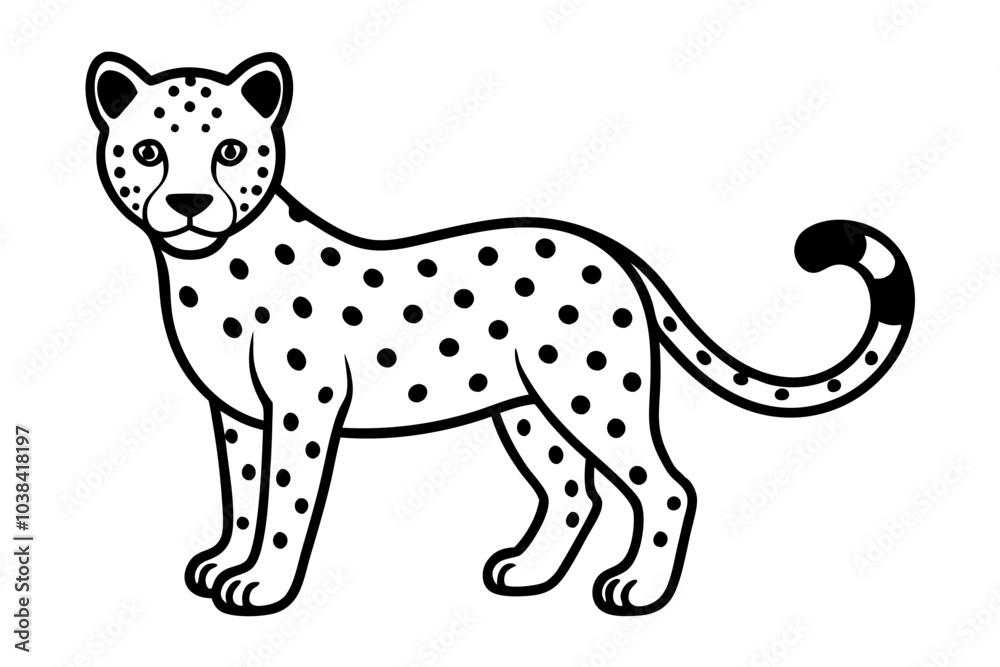 Creative Cute Animal line art vector design with a white background 