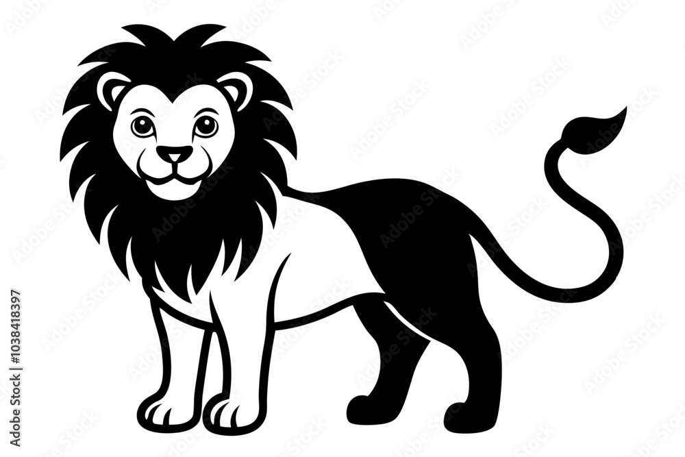 Fototapeta premium Creative Cute Animal line art vector design with a white background 