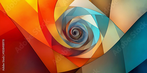 Fototapeta Naklejka Na Ścianę i Meble -  art abstract shapes background, ai generated	
