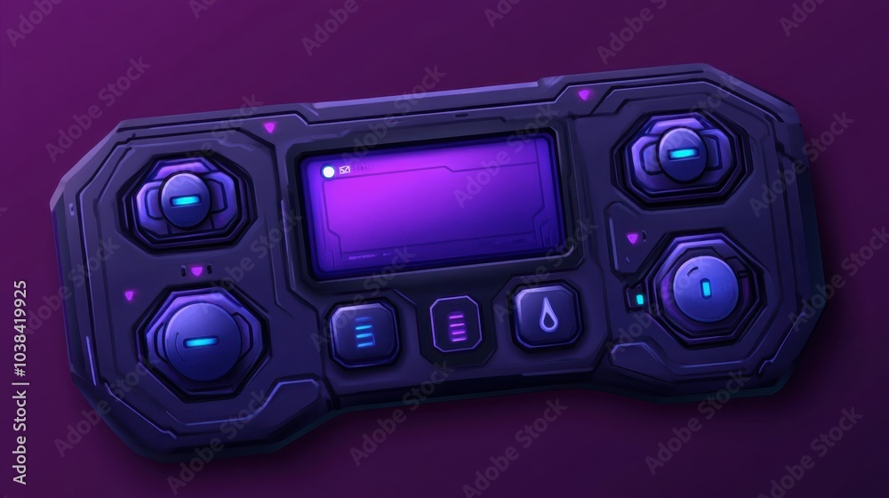 Fototapeta premium Futuristic Game Controller on Vibrant Background