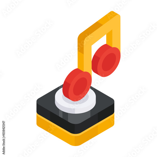 A premium download icon of music note 

