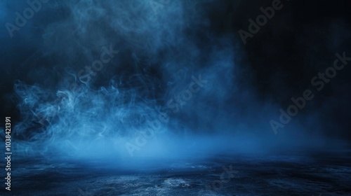 Abstract Blue Smoke Background