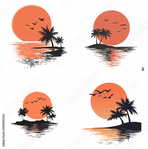sunset beachside palm trees clipart of beach scene red sunset beach sunset beach California sunset
