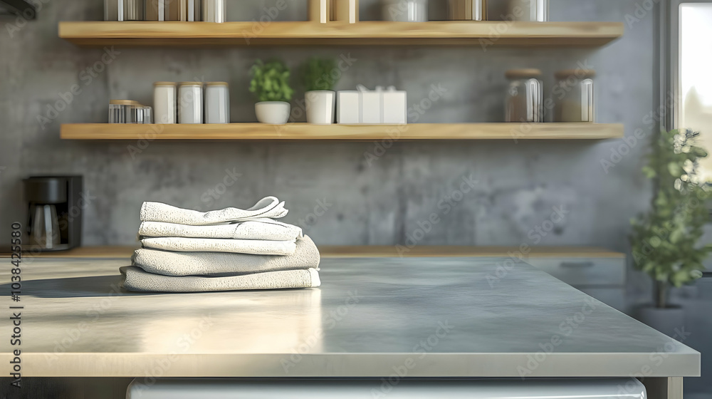 Close-Up of an Empty Countertop with Minimal Decor Close-Up of an Empty Countertop with Minimal Decor