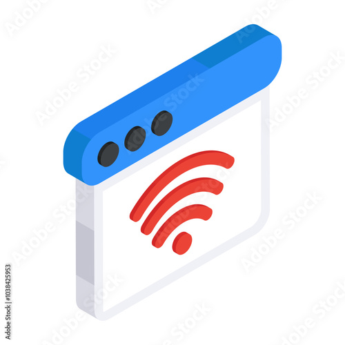 Modern design icon of wifi signals 

