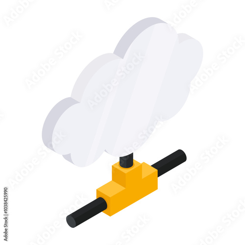 Modern design icon of network cloud

