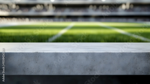 Close-Up of Empty Gray Concrete Platform Outdoors