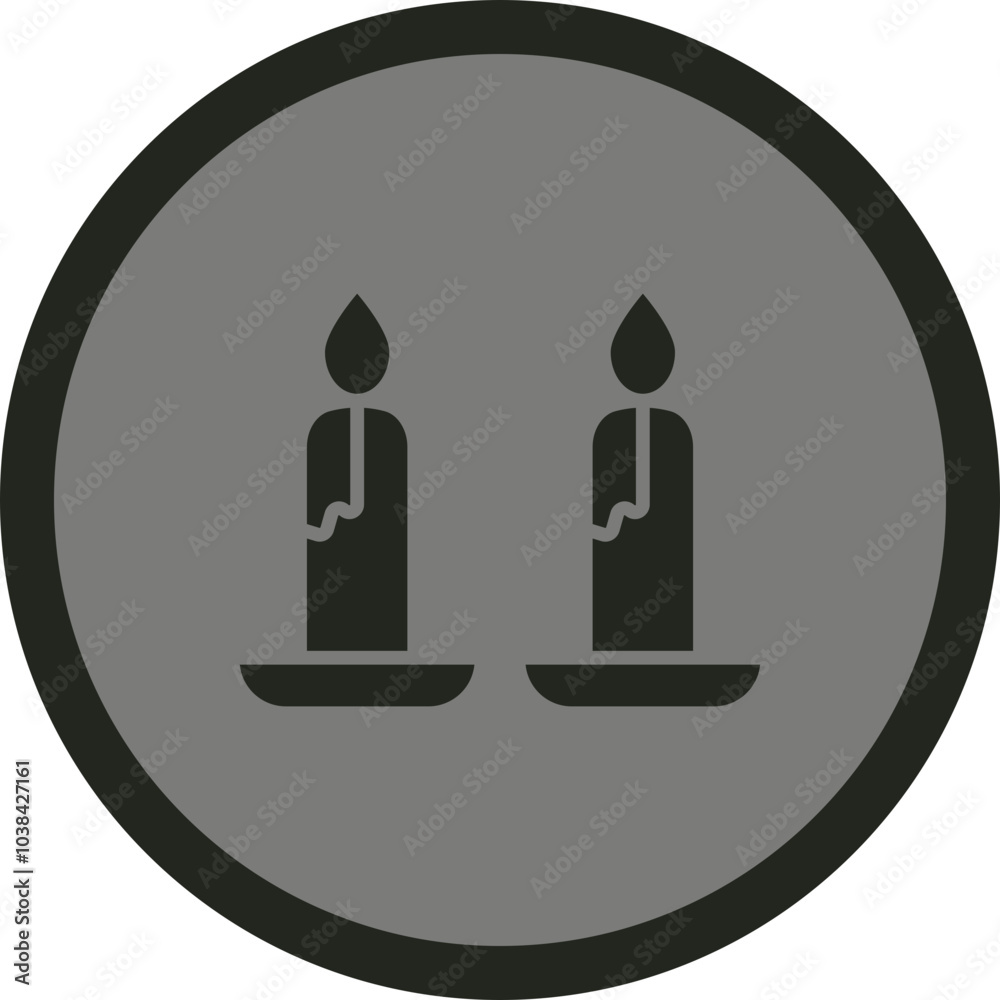 Obraz premium Candle Icon Design