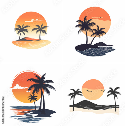 sunset beachside palm trees clipart of beach scene red sunset beach sunset beach California sunset