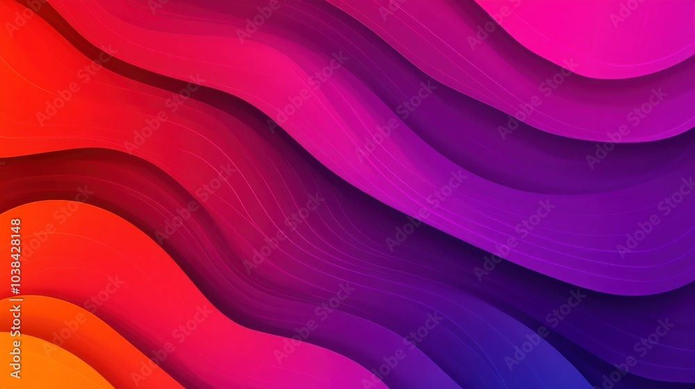 Obraz premium Colorful Abstract Waves Background Design