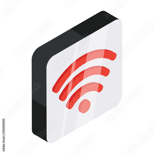 Modern design icon of wifi signals 

