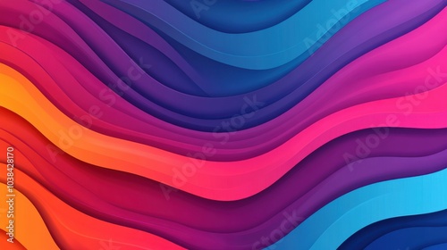 Colorful Abstract Waves Background Design