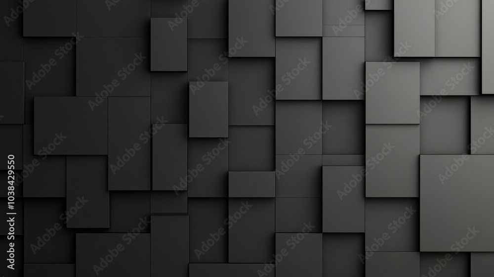 Minimalist Geometric 3D Design with Dark Tones Minimalist Geometric 3D Design with Dark Tones