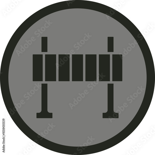 Road Obstruction Icon Design