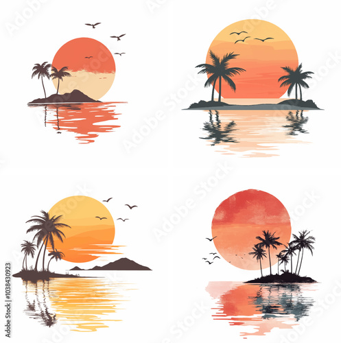 sunset beachside palm trees clipart of beach scene red sunset beach sunset beach California sunset