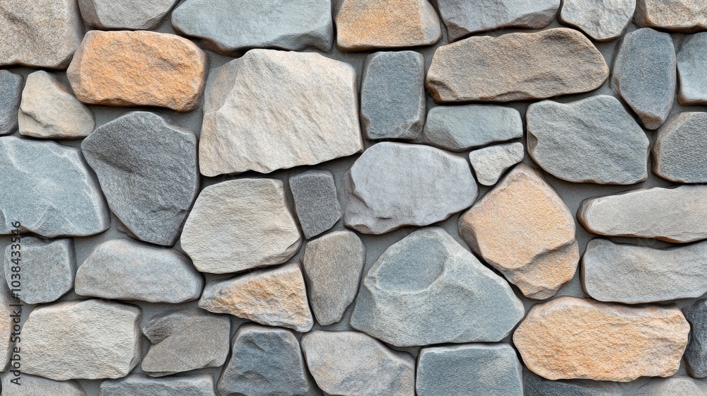 Obraz premium Natural Stone Wall Texture for 3D Backgrounds