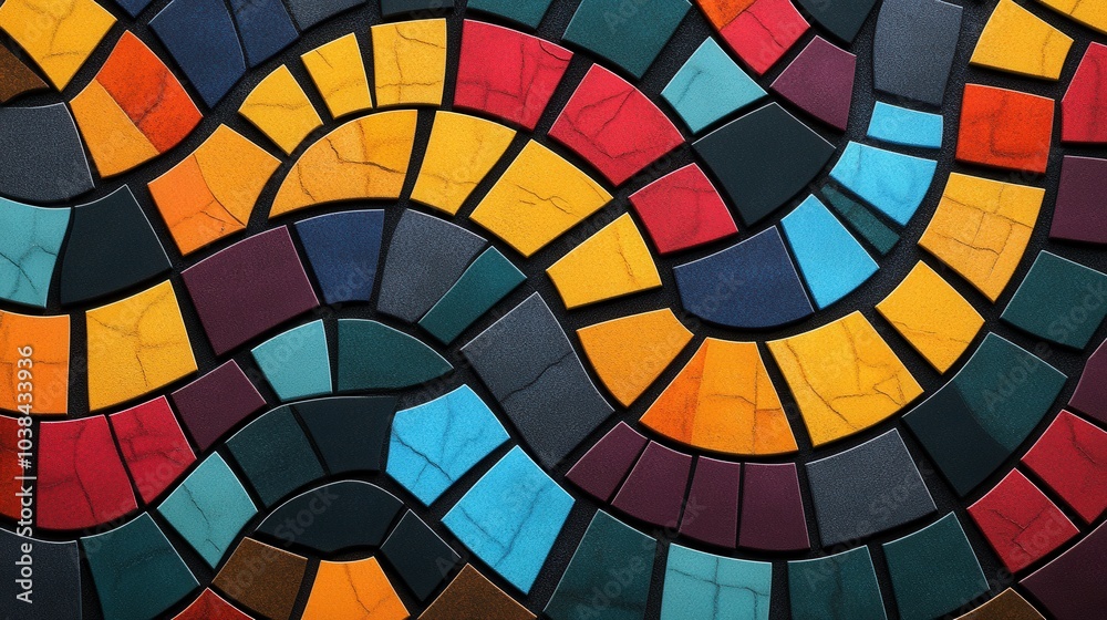 Colorful Abstract 3D Mosaic Background Design
