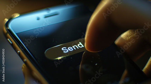 A close shot of a finger hovering over a 