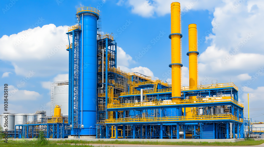 Obraz premium Advanced machinery for efficient fuel processing in clean energy plants