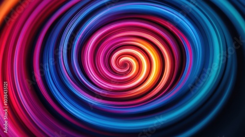 Colorful Swirling Light Trails in Abstract Form