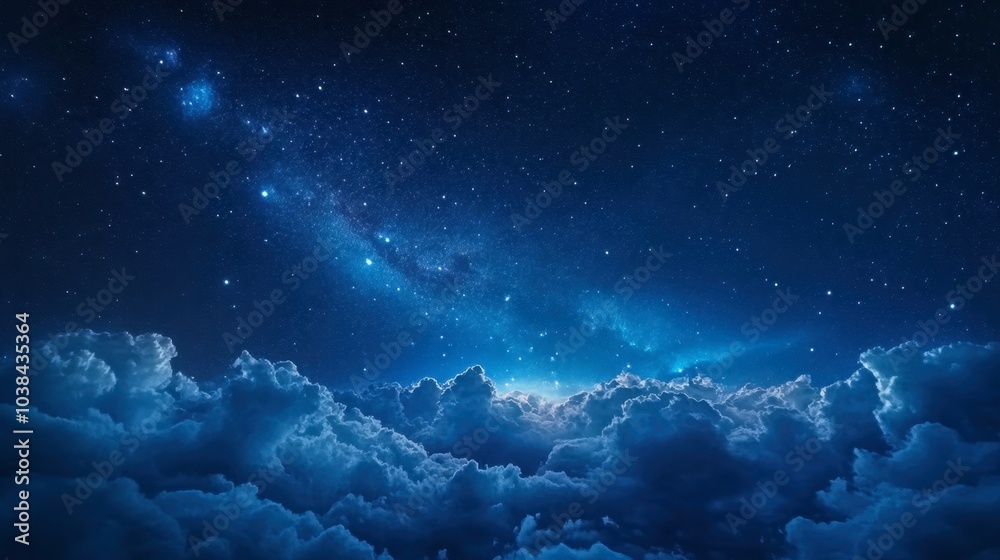 Blue hour sky with stars emerging, and the faint outlines of the galaxy blending into the evening scene. Blue hour sky with stars emerging, and the faint outlines of the galaxy blending into the evening scene.