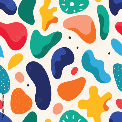 Wallpaper Mural Seamless fabric shape pattern design Torontodigital.ca