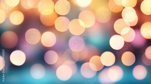 Abstract Bokeh Lights in Soft Colorful Background