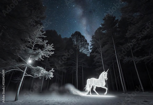 magical unicorn magical horse unicorn in a magic garden