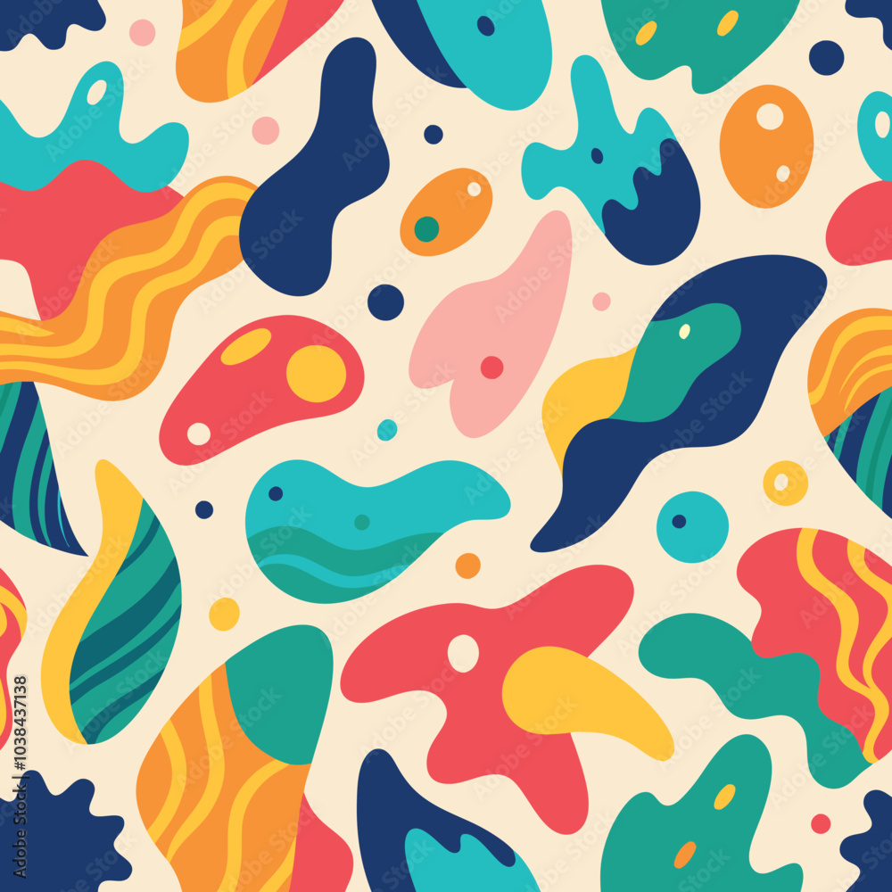 Seamless fabric shape pattern design Seamless fabric shape pattern design