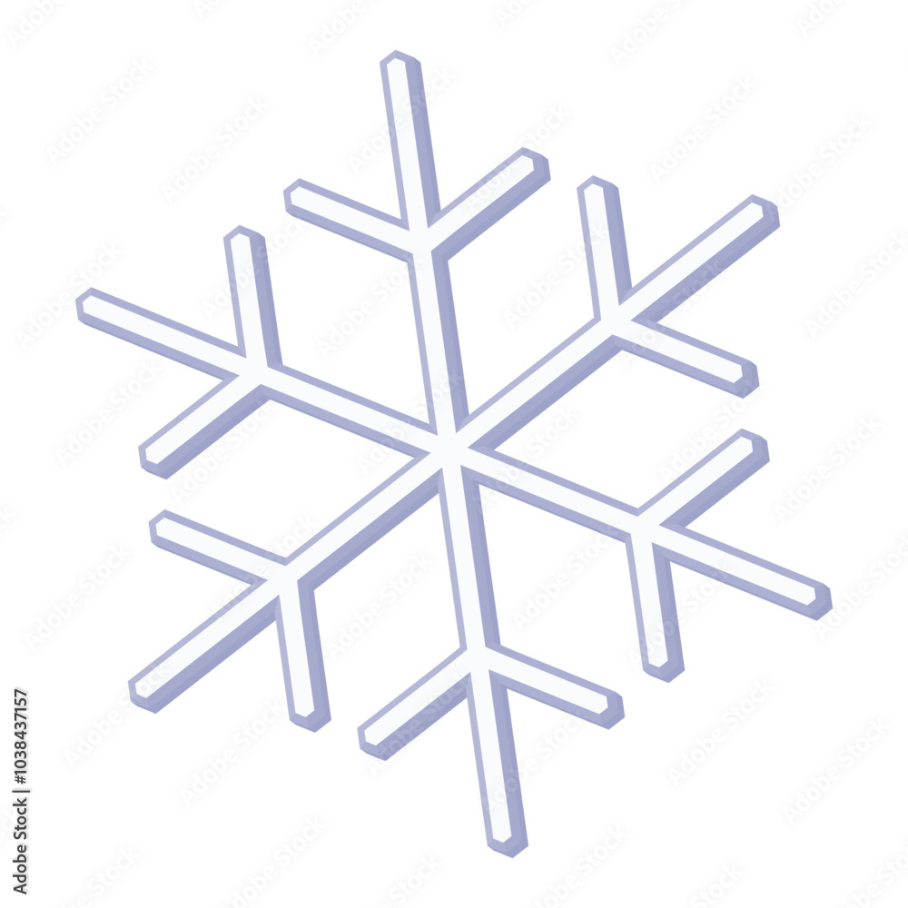 3D snowflake icon on transparent background. Vector Illustration.
3D snowflake icon on transparent background. Vector Illustration.