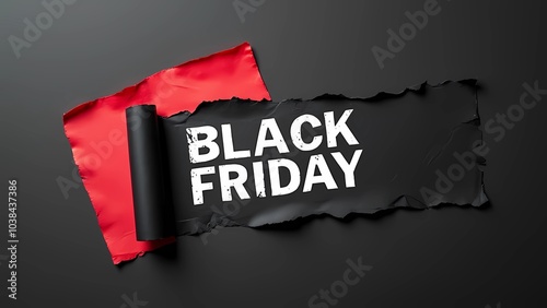 Black Friday promotional image showing exciting offers and discounts for shoppers, generative ai photo