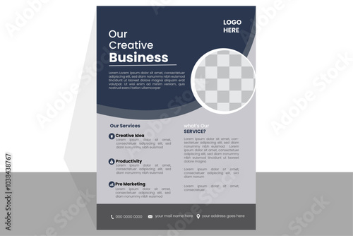 Flyer design a bundle of 1 templates of different colors. Corporate business flyer & brochure design, vector gray background color circle design, business flyer,business proposal, advertise, promotion