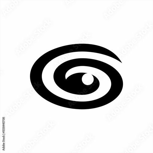 Unique eye logo design with letter G concept.