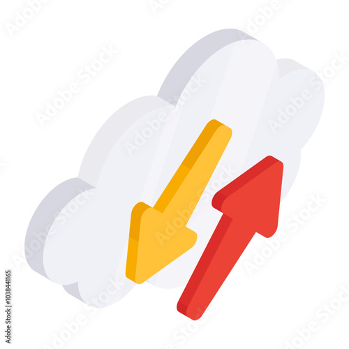 Modern design icon of cloud data transfer 

