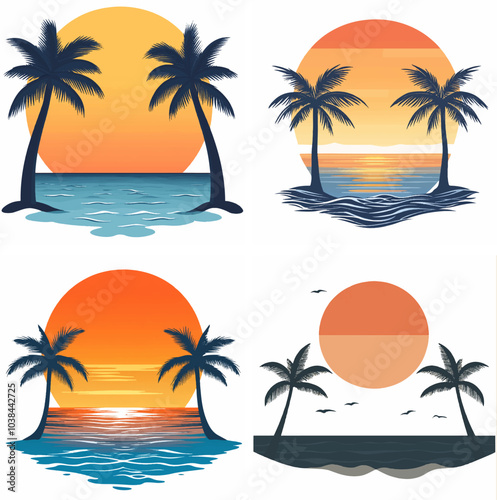 sunset beachside palm trees clipart of beach scene red sunset beach sunset beach California sunset