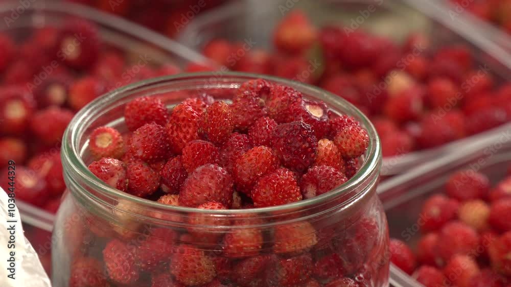 Ripe summer strawberries freshly picked from farm strawberry patch. Ripe red strawberries on wooden table. Wild strawberries, berries in a transparent glass plate. Harvesting, natural product, fruits
Ripe summer strawberries freshly picked from farm strawberry patch. Ripe red strawberries on wooden table. Wild strawberries, berries in a transparent glass plate. Harvesting, natural product, fruits