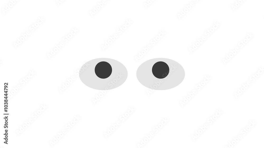 eyes looking up and down aniamtion on white background video eyes looking up and down aniamtion on white background video