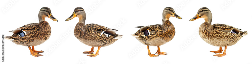 Collection of Mallard Ducks Isolated on Transparent Background Collection of Mallard Ducks Isolated on Transparent Background