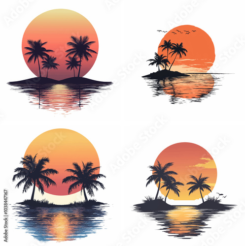sunset beachside palm trees clipart of beach scene red sunset beach sunset beach California sunset