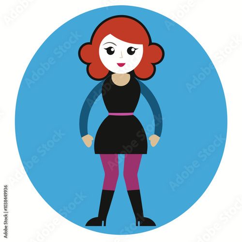 Foot lady look icon cartoon vector nylon pantyhose 
