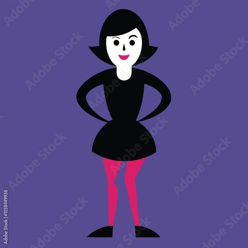 Foot lady look icon cartoon vector nylon pantyhose 