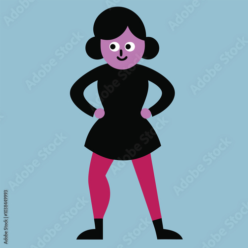 Foot lady look icon cartoon vector nylon pantyhose 